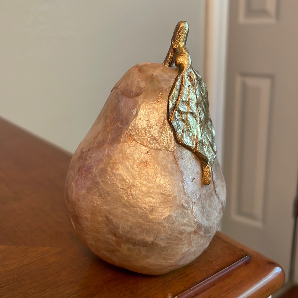 Gold Color Decorative Pear Fruit Artificial Pear Fruit